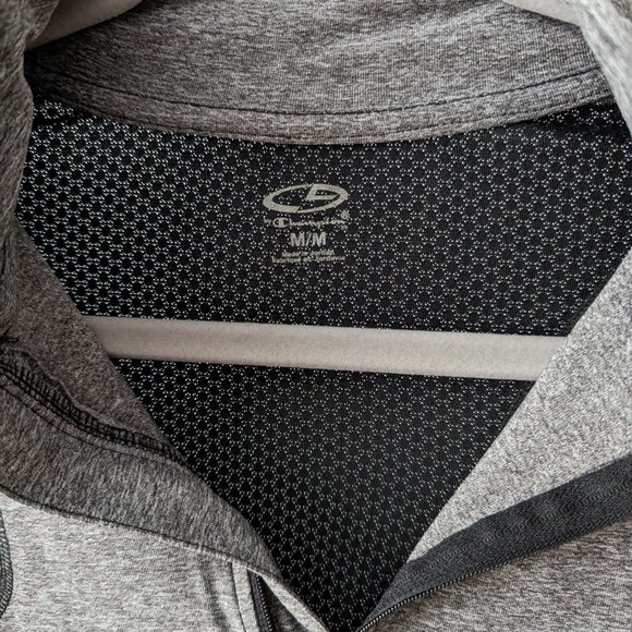 Champoin Womens Grey Workout Quarter ZIp - Size Medium - Picture 2 of 3